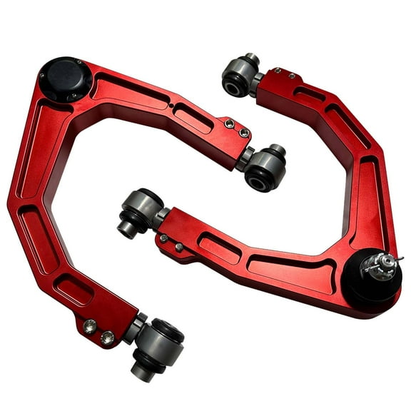 BST BSSP Upgraded Forged Front Upper Control Arms for 2-4" Lift Kit Compatible with 2007-2021 Toyota Sequoia Tundra CNC Billet Aluminum Adjustable Ball Joints w/Rod End Bearing Bushings