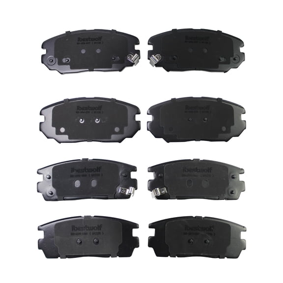 BST BSSPF Front and Rear Ceramic Brake Pads for 2010-2016 Chevy Equinox GMC Terrain for 2017 Chevy Equinox GMC Terrain AWD FWD P-1125 P-1275