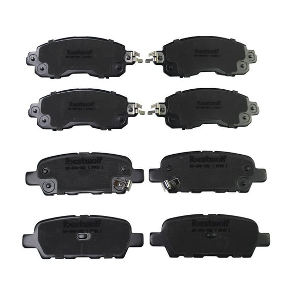 BST BSSPF Front and Rear Ceramic Brake Pads for 2013 2014-2018 Nissan Altima, Disc Brake Pad Replacement P-1650, P-905