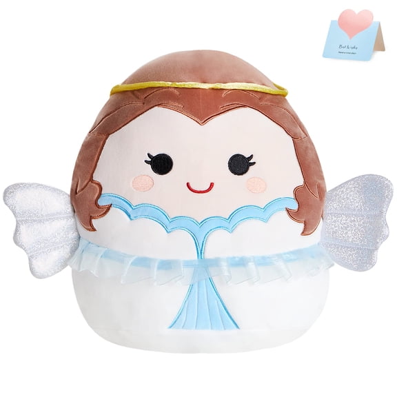 BSTAOFY Cute Angel Soft Plush Pillow with Wings & Halo Collection Squishy Angel Stuffed Animal Valentines Cushion Christmas Holiday Birthday Gifts for Kids, 12 C113