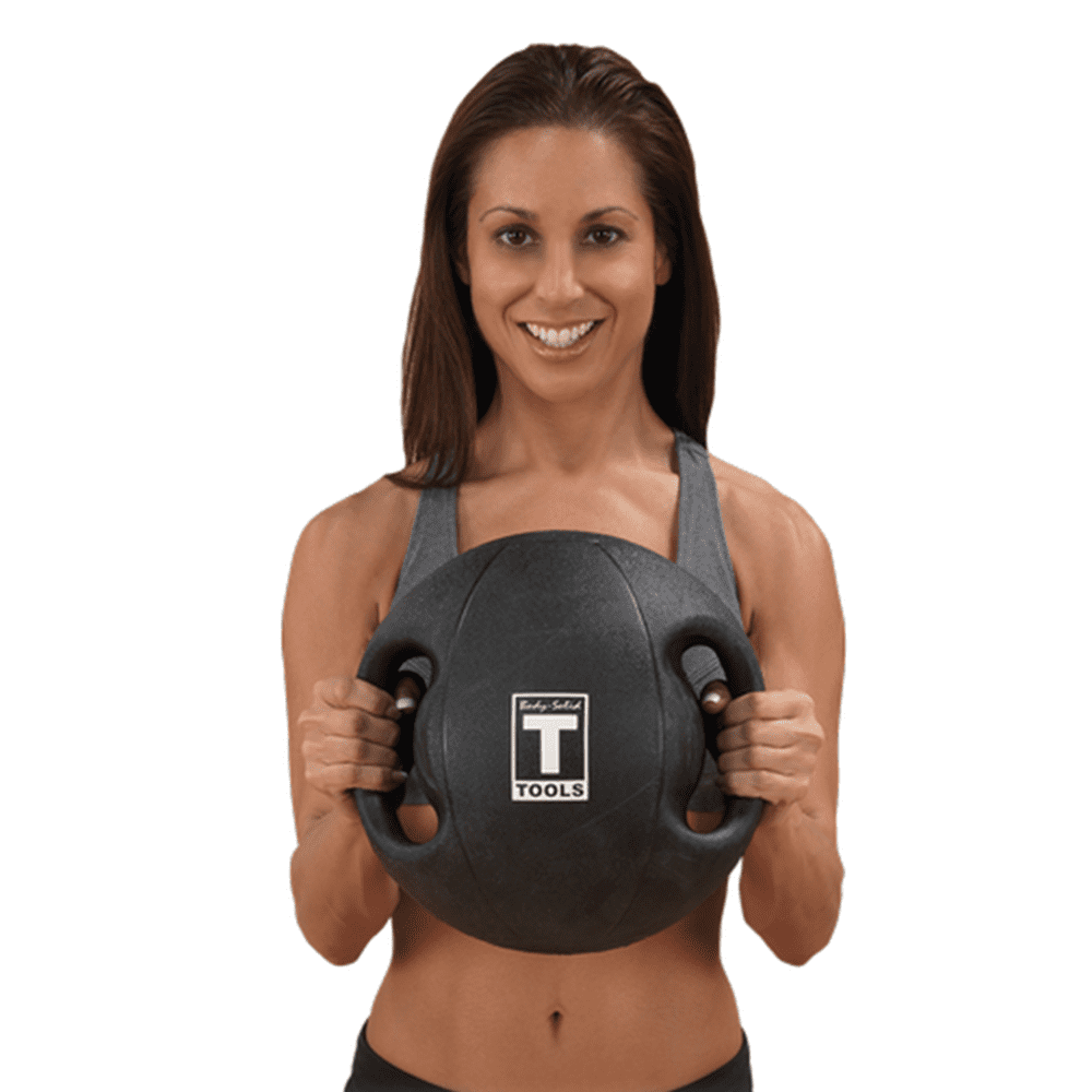 BSTDMB8 8lb BLack Dual Grip Medicine Ball