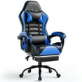 thumbnail image 1 of BSTYJQXH Adjustable Comfortable Ergonomic Gaming Chair with Lumbar Support, Blue/Black, 1 of 7