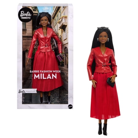 Barbie Signature Collectible Fashion Doll, BarbieStyle Fashion Week Doll Milan Street Style Clothes