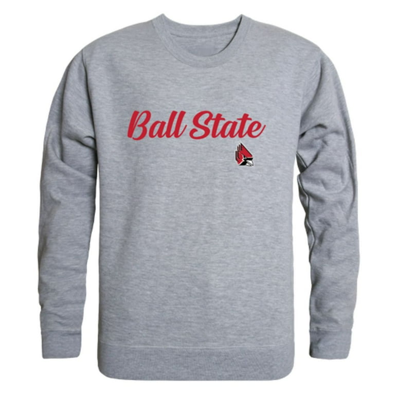 BSU Ball State University Cardinals Script Crewneck Pullover