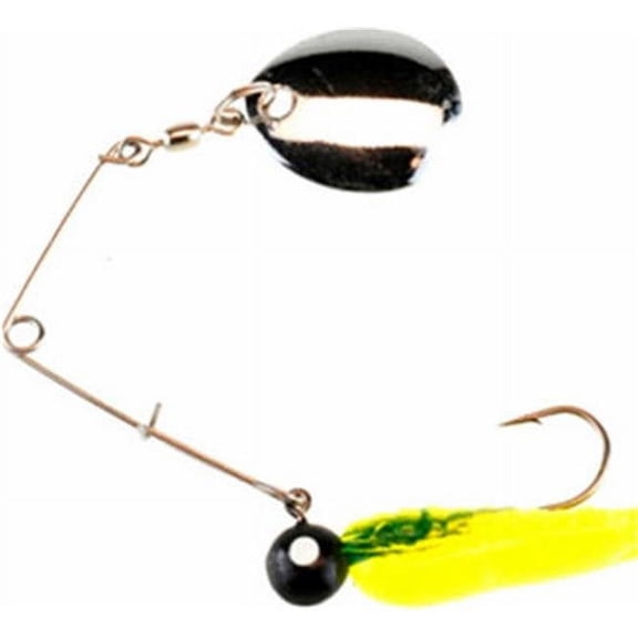 BSVP1-4-FC 0.25 oz. Berkley Johnson Beetle Spin, Black & Fluorescent Chartreuse