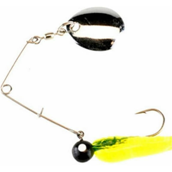 BSVP1-8-FC 0.13 oz. Berkley Johnson Beetle Spin, Black & Fluorescent Chartreuse