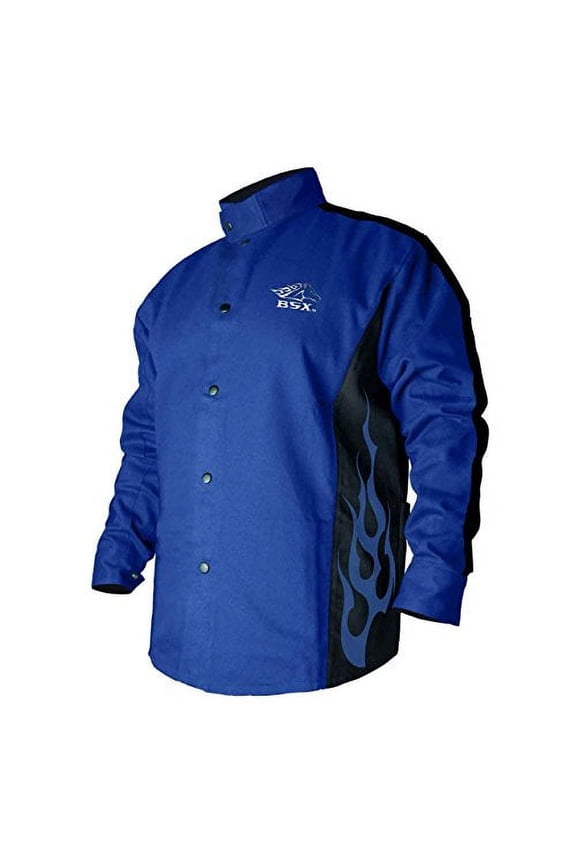 BSX BXRB9C Welding Jacket, FR, Cotton, Blue, 5XL