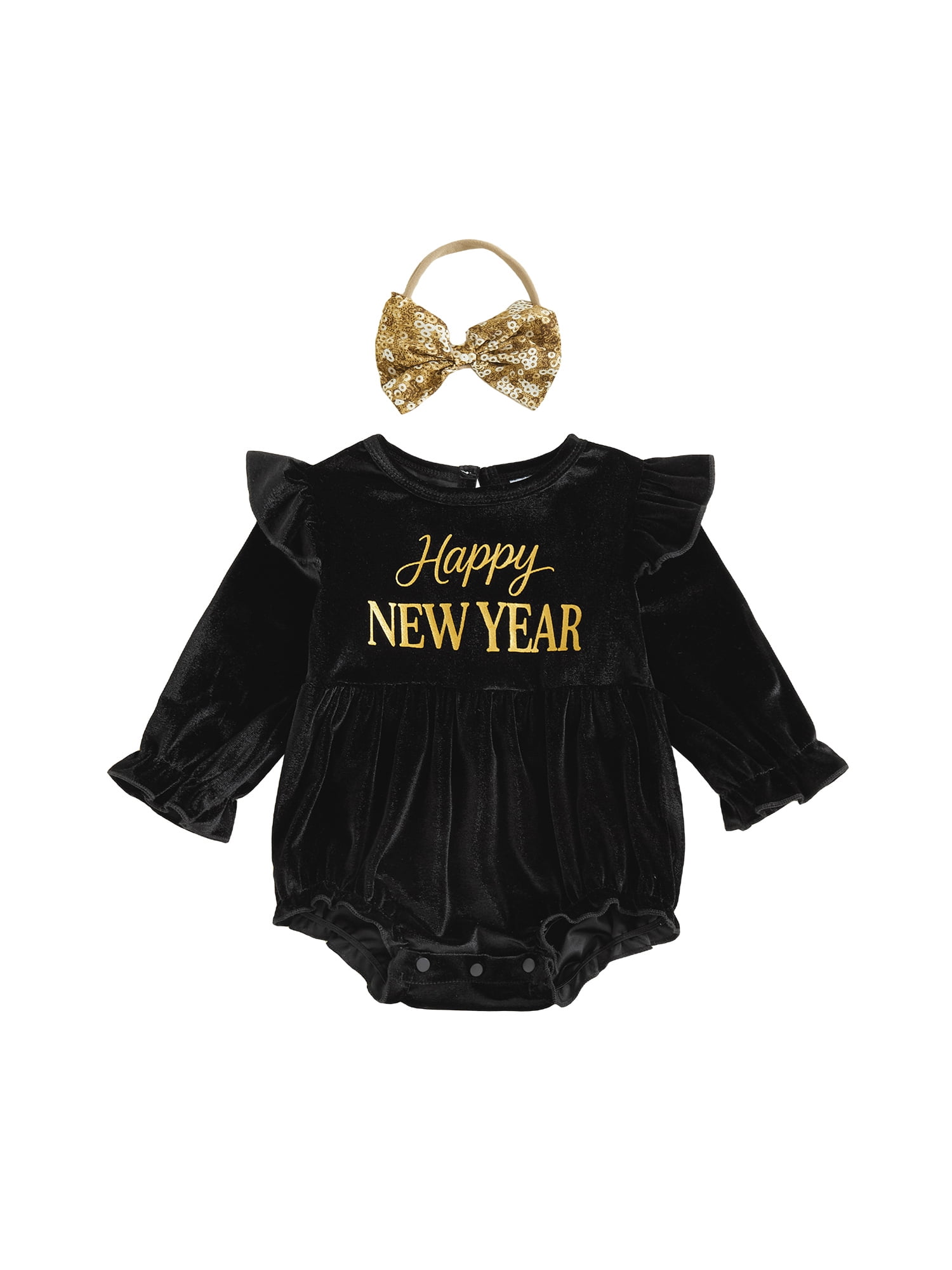Lamuusaa Newborn Baby Girl New Year Outfit ''Happy New Year 10 thumbnail image