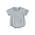 thumbnail image 1 of BSongo Baby Infant Boys Girls Summer Romper, Short Sleeve Solid Color Bodysuit Newborn Clothes 6M 12M 18M 24M, 1 of 9