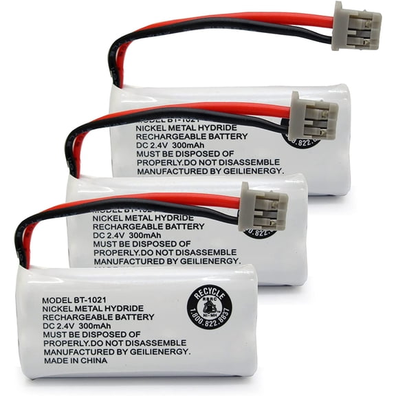 BT-1021 BBTG0798001 Compatible with BT-1025 BT1021 BT-1008 BT-1016 Cordless Handset Phone Rechargeable Battery (3-Pack)