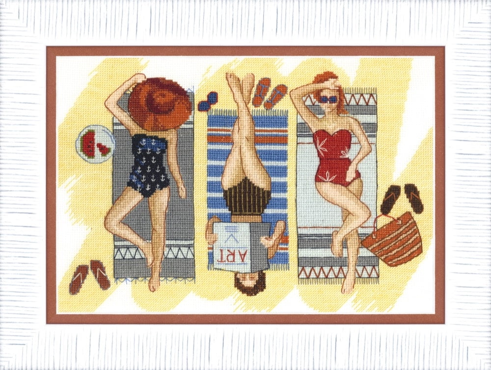 BT-164C Counted cross stitch kit Crystal Art "Rest at the sea"