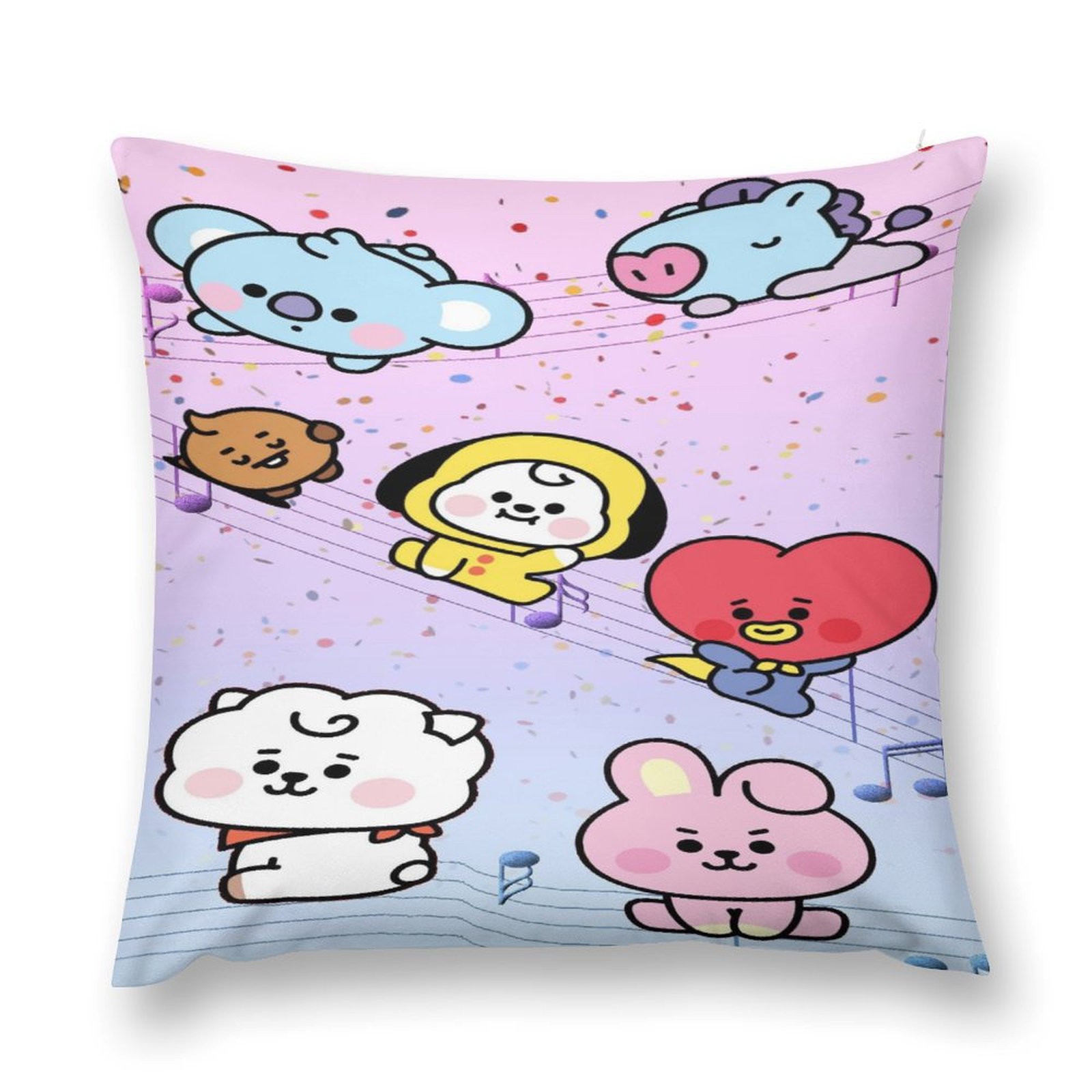 BT21 Anime Gaming Bedding Super Soft Cozy Plush Decorative Pillow