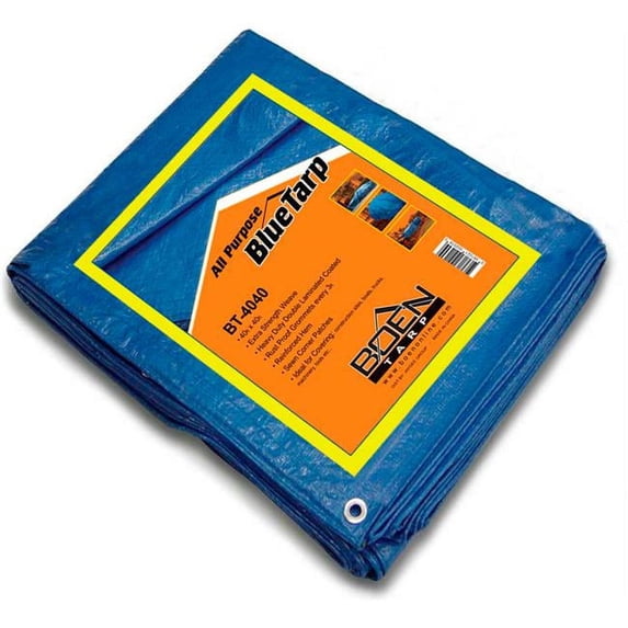 BT-4040 BOEN All Purpose Tarp, Blue - 40 x 40 ft.