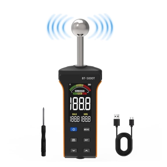 BT-5000T Pinless Wood Moisture Meter - Non-Contact Digital Humidity Sensor for & Wall
