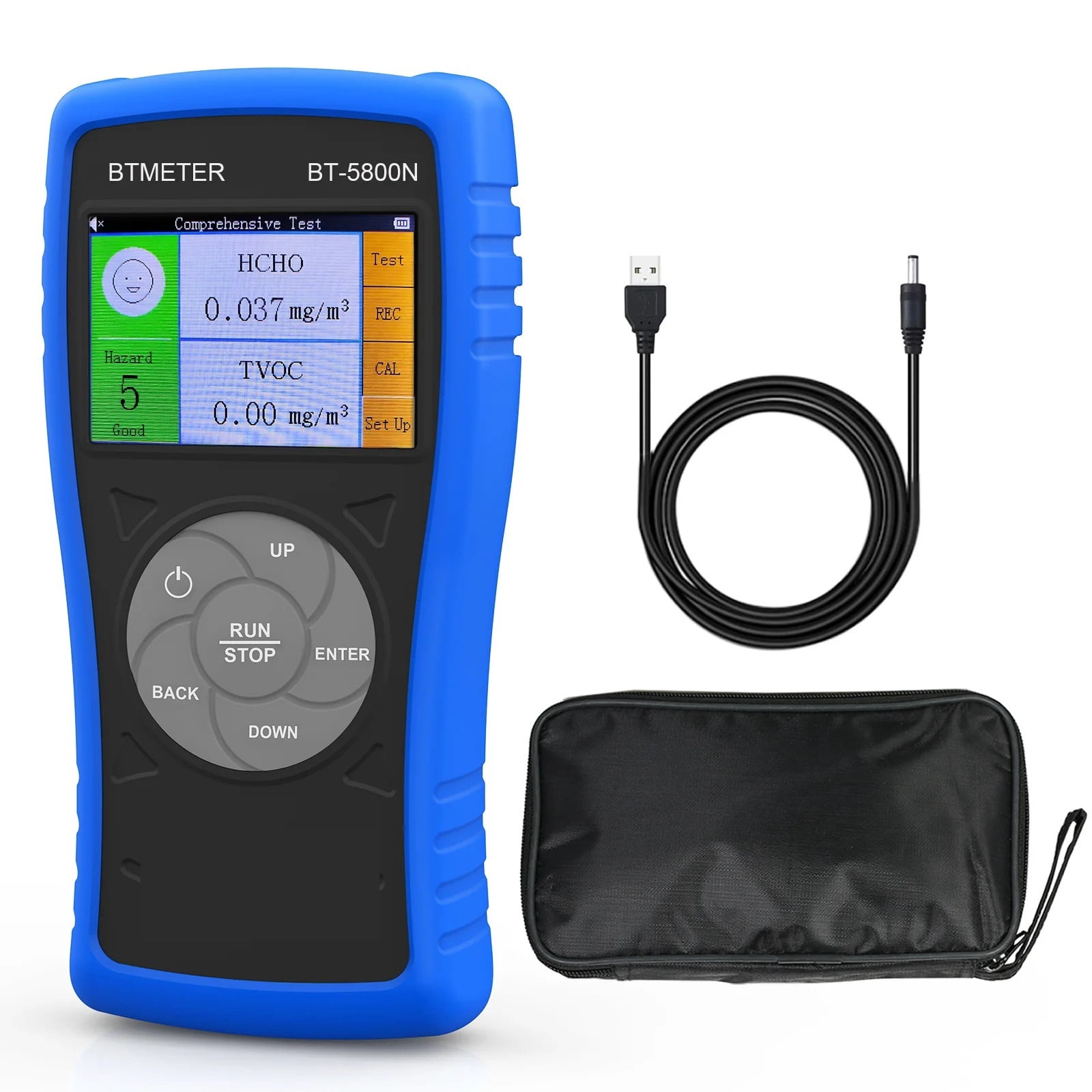 BT-5800N Formaldehyde Gas Quality Detector Rechargeable Battery Powered Air Quality Tester To For Indoor, Outdoor