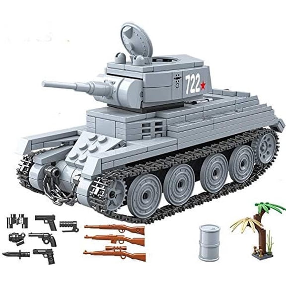 BT-7 Russian Army Tank Building Block Set | General Jim's Toys & Bricks | GJ-GJBT7