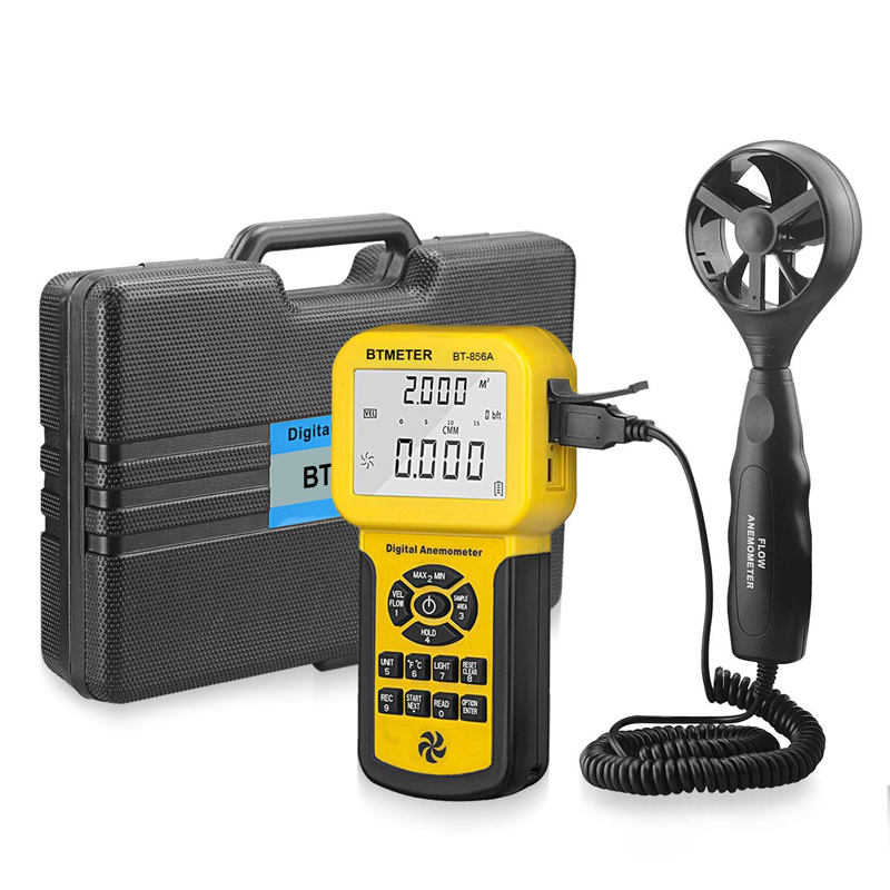 BT856A Digital Anemometer Pro CFM Measures Wind Speed Wind Flow, Wind