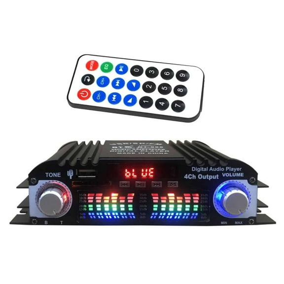 BT-998 Car Amplifier for Enhanced Driving Experience DC12V Power Input, 4-Channel Output for Speakers