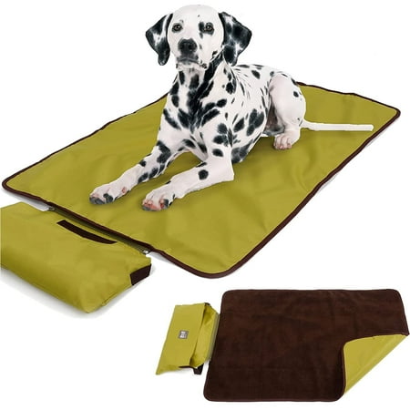 1PC 39In Outdoor Dog Bed, Waterproof & Foldable Camping Travel Pet Mat, Portable Double Sided Available Pet Pad, Large Size Easy to Clean, Breathable and Odor Resistant Pet Cooling Pad 28"*39"