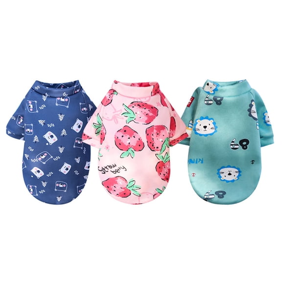 BT Bear 3Pcs Small Dog Hoodie Sweaters, Dog Winter Clothes, Pet Hooded Sweatershirt Pullover, Dog Outfit Coat Apparel for Puppy Kittens B S