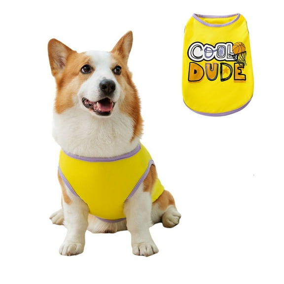 BT Bear Dog Basketball Vest, Dog Cooling Sports Vest, Pet Soft and Breathable Shirt Sportswear for Medium Large Dogs S