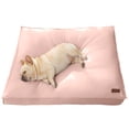 thumbnail interactive-video image 1 of GReEn.hOmEs Waterproof Dog Cage Mat – Soft, Washable Pet Bed With Removable Cover (PINK) 1 of 4