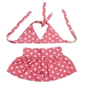 Dog Bikini Swimsuit Summer Puppy Bathing Dress Beach Clothes Cat Costume for Puppy Dog Cat XS, Pink Polka dots