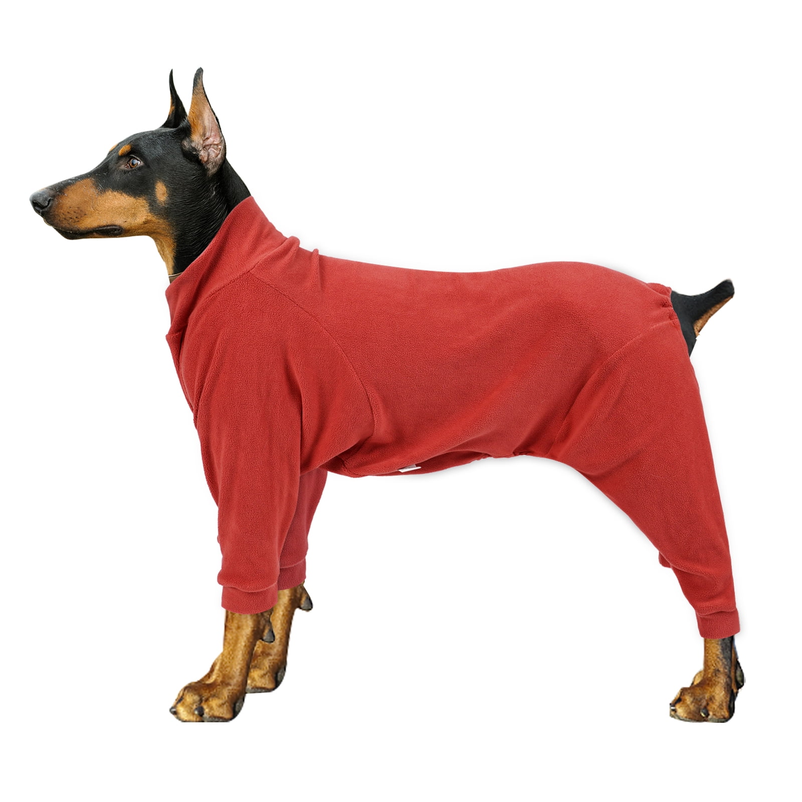 Dog Cold Weather Coat Dog Warm Pajamas Onesie Soft Winter Dog Sweaters Jacket PJS for Medium Large Dogs Red 3XL Walmart