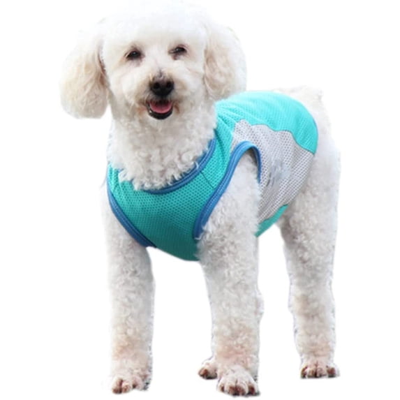 BT Bear Dog Cooling Vest Puppy Shirt Summer Cool Breathable T-Shirt Costume for Small Medium Large Dog (XL, Green)