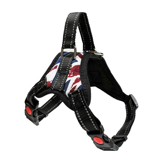Dog Harness with Handle, No Pull Step in Reflective Dog Harness Vest, Breathable Mesh Padded Pet Harness for Small Medium Large Dogs UK M