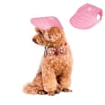 thumbnail image 1 of BT Bear Dog Hat with Ear Holes, Dog Baseball Mesh Cap, Adjustable Summer Travel Sport Hat For Small Medium Dogs Pink S, 1 of 6