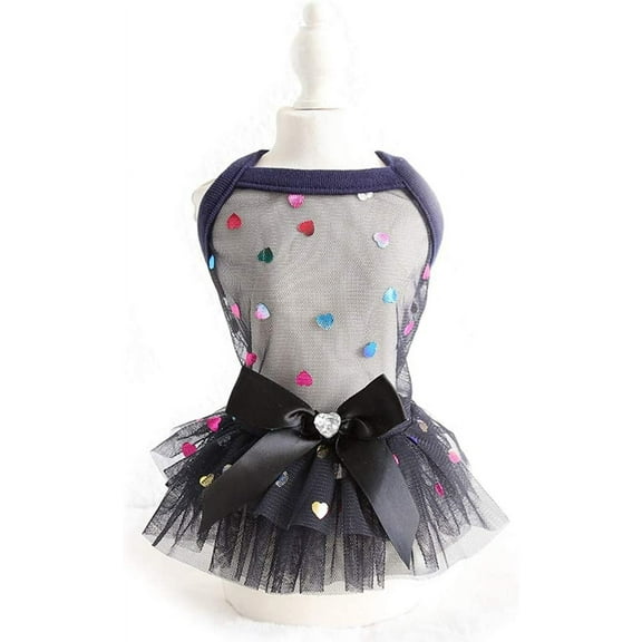 Dog Princess Dress Tutu Skirt Bow-Knot Pet Wedding Clothes for Dog and Cat (XS, Colorful)