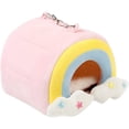 thumbnail image 1 of Hamster House Bed, Warm Fleece Hangable Small Pet Rainbow Bed, Squirrel Hedgehog Chinchilla Guinea Pig Bed House Cage Nest Hamster Accessories, 1 of 6
