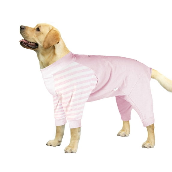 BT Bear Large Dog Shirt, Large Dog Recovery Suit, Anti-Shedding Dog Pajamas Outfit, After Surgery Dog Onesie for Medium Large Dog Pink XS