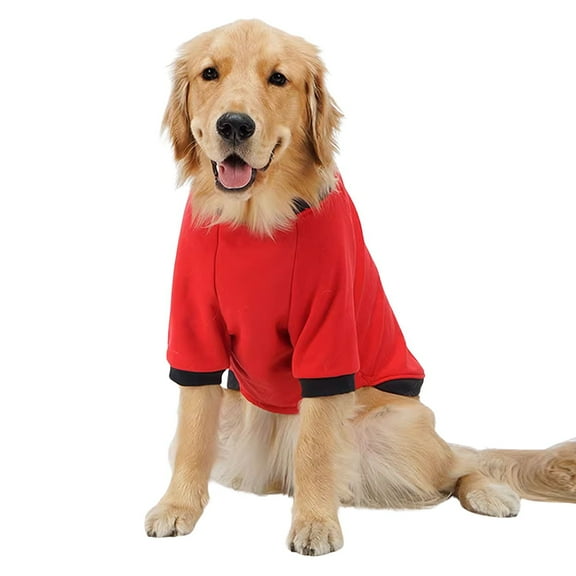 Large Dog Sweater Shirt, Red Dog Shirt Onesie Pajamas for Large Dog Boy Girl, Warm Soft Pet Clothes Coat for Christmas New Year 8XL