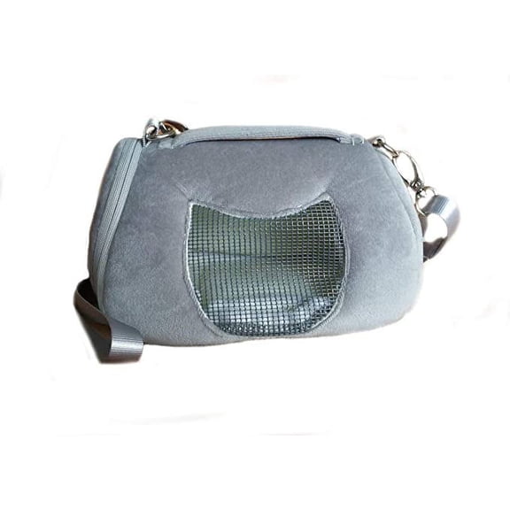 Pet Animals Bag, Small Hamster Out Carry Bag with Shoulder Strap Breathable Portable Travel Handbags (Grey)