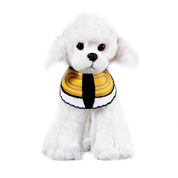 BT Bear Pet Bibs, Lovely Dog Adjustable Bib Bandana Cotton Saliva Towel Washable Collar for Puppy Small Dog (L, Sushi)