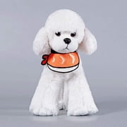 BT Bear Pet Bibs, Lovely Dog Adjustable Bib Bandana Cotton Saliva Towel Washable Collar for Puppy Small Dog S, Shrimp