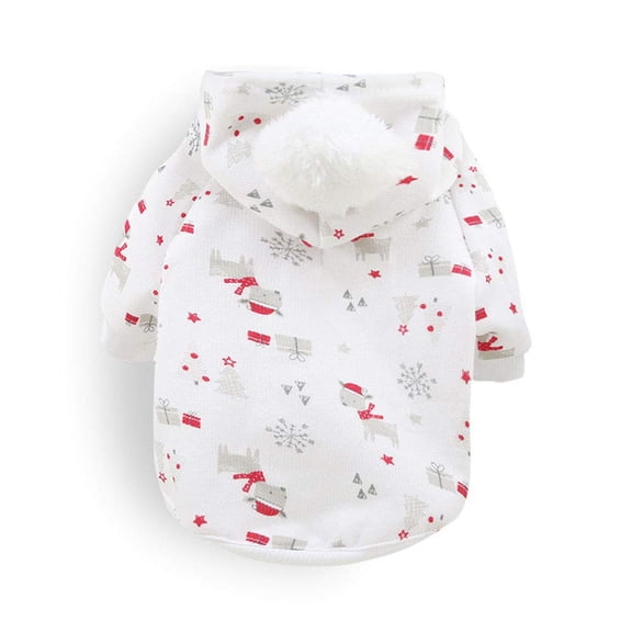 Pet Clothes, Dog Hoodies Coat Fleece Sweatshirt Sweater Christmas Costume for Puppy Small Dog Cat (M, Fawn)