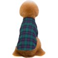 thumbnail image 1 of Pet Clothes, Dog Plaid T-Shirt Lapel Jacket Coat Pet Halloween Party Costume for Puppy Small Dog Cat (XL, Green), 1 of 4