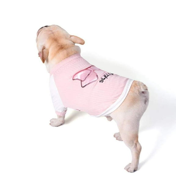 BT Bear Pet Clothes, Dog Vest Spring Summer Shirt Cotton Girl Costume T-Shirt for Chihuahua Yorkshire Terrier (FB, Pink)
