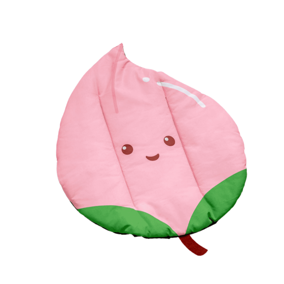 Pet Cooling Mat with Fruit Pattern, Anti-Slip Self Cooling Pad for Cats and Small Dogs,Washable Pet Cooling Mat for Kennel Floor Car Seat Peach 18.5*16.14in