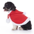thumbnail image 1 of Small Dog Christmas Costume, Christmas Halloween Pet Clothes, Pet Cosplay Costumes Party Dressing up, Dogs Cats Outfit for Small Medium Dogs Red Cloak L, 1 of 7