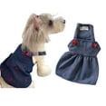 thumbnail image 1 of Small Dogs Dress,Heart Print Puppy Denim Skirt,Chihuahua Yorkies Female Dog Clohtes,Girl Doggie Cats Skirt Outfits XS, 1 of 8