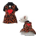 thumbnail image 1 of BT Bear Winter Dog Harness Dress with D-Ring, Leopard Puppy Sweaters for Small Dogs Girl, Fleece Warm Pet Dress Outfits for Small Dogs Leopard M, 1 of 7