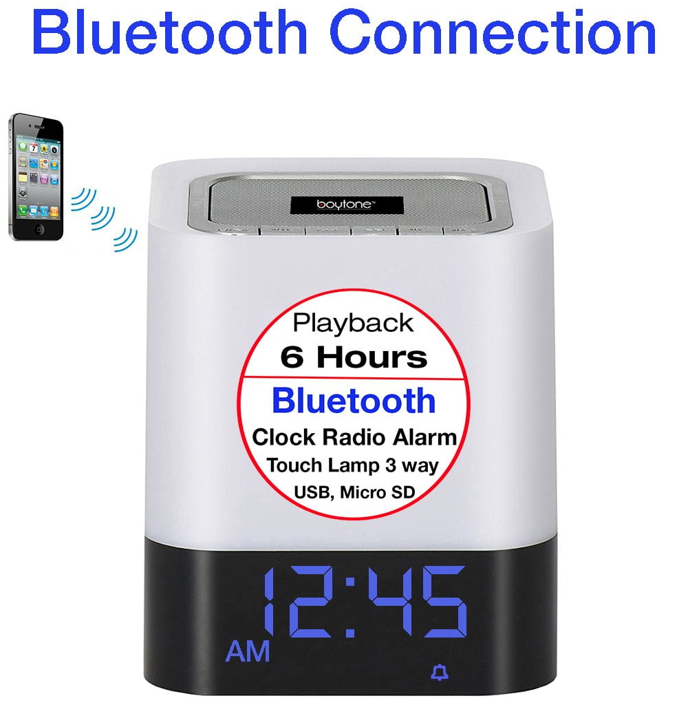 BT Clock Radio Touch Lamp with Blue LED BT84CB