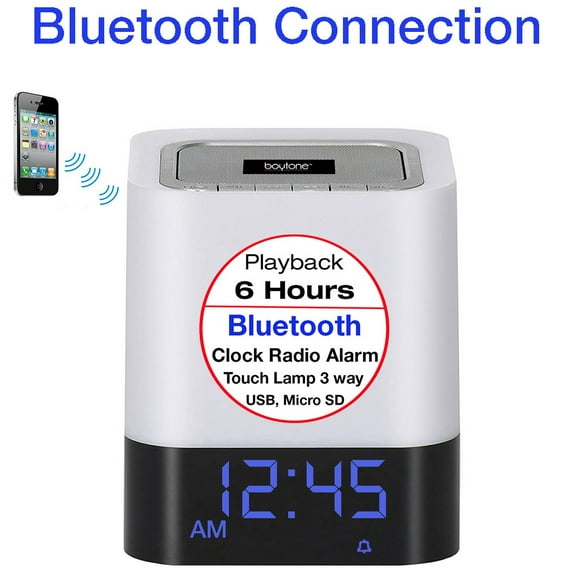 BT Clock Radio Touch Lamp with Blue LED BT-84CB
