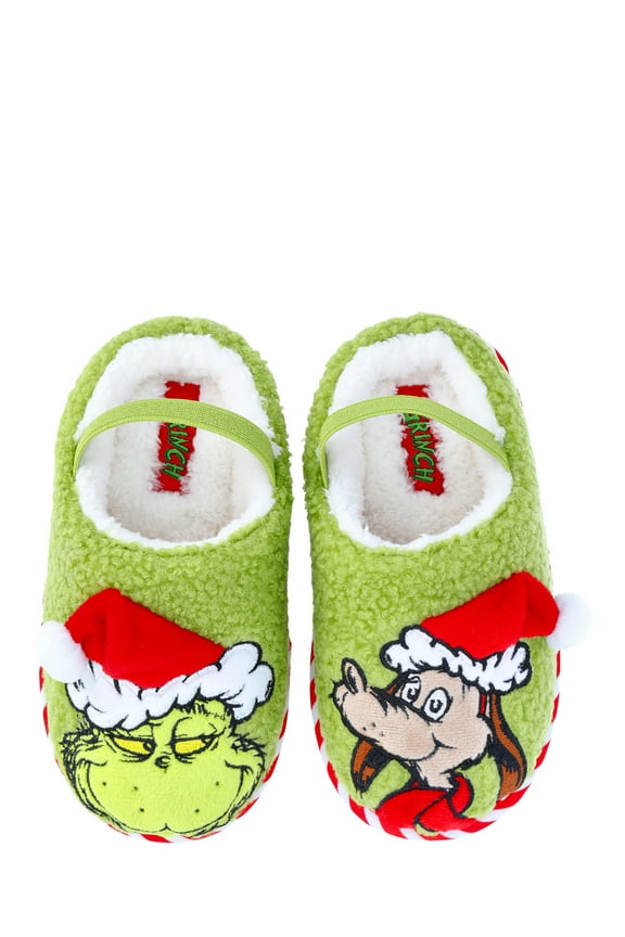 Dr. Seuss Kids Grinch Holiday Slippers