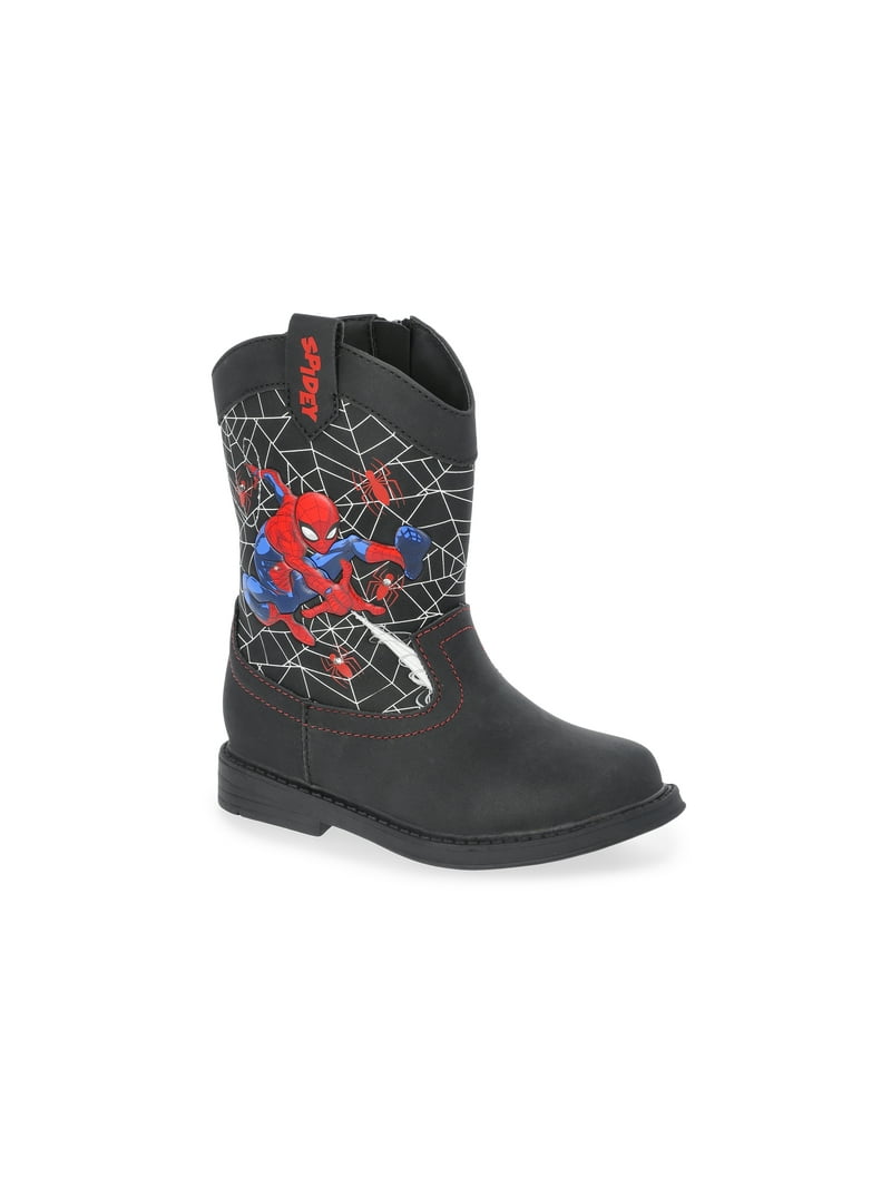 Spider Man Toddler Boys Light Up Western Cowboy Boots