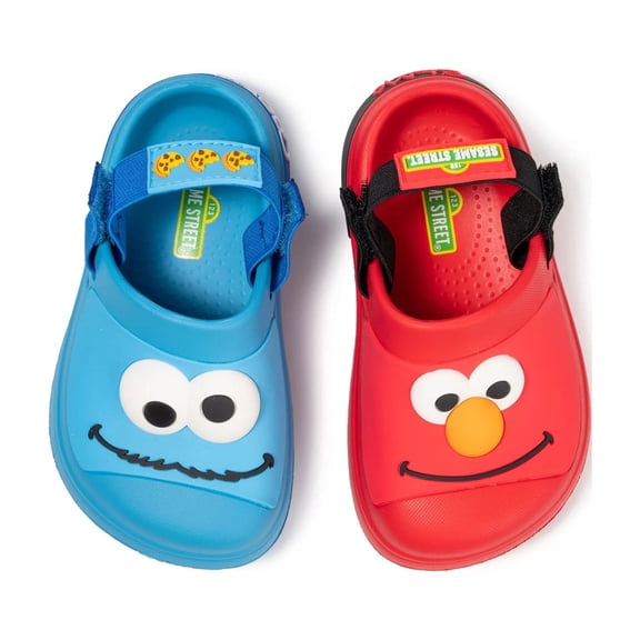 Sesame Street Toddler and Little Kids Adjustable Strap Clogs